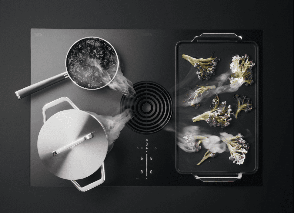 Picture of the smartphone app, of Bora M pure, cooking hob extractor system in a Kitchen for the UAE