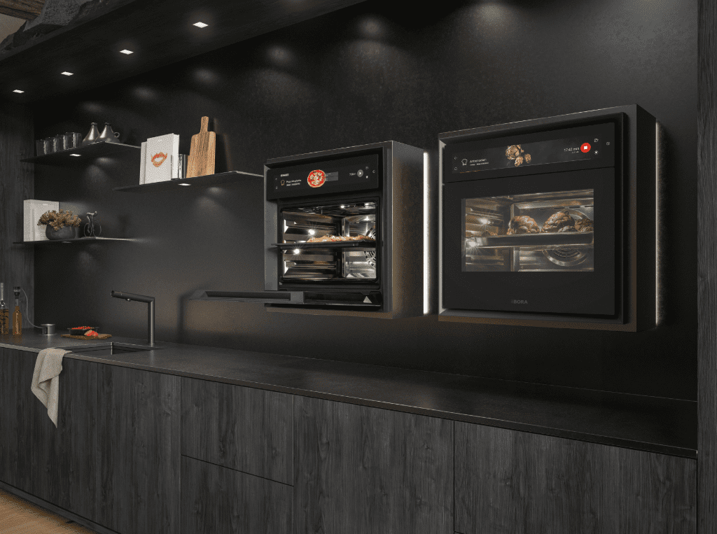 Picture of the Bora Double XBO, steam oven system, showing the use for the UAE market